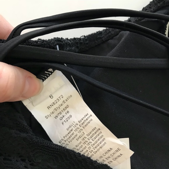 Crochet Strappy Tankini Top w/ Bust Enhancer - Picture 5 of 7